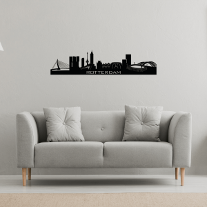 Bank-recht-skyline-Zwart-uitgefreesd-160-cm